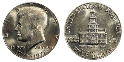 50 cent (1976) Half Dollar John F. Kennedy Mennica Denver