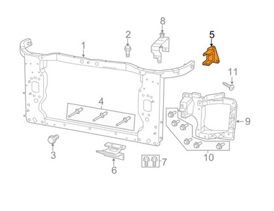 REFORZADOR DELANTERO JEEP CHEROKEE KL 14- IZQUIERDA  