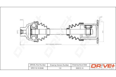 DRIVE+ SEMI-EJE DE ACCIONAMIENTO AUDI A4 2.0TDI 07-15 P  