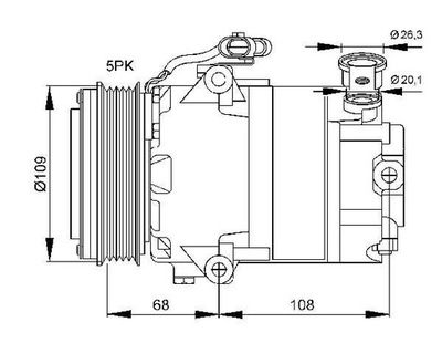 NRF 32083 КОМПРЕСОР, КОНДИЦІОНЕР