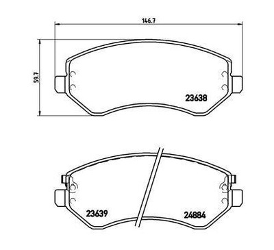 Brembo тормозные колодки тормозные chrysler voyager iv фото №1