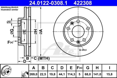 DISC BRAKE 24.0122-0308.1  