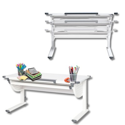 Biurko dla dzieci regulacja białe