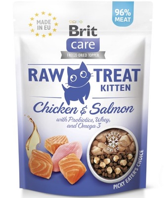 Brit Care Cat Raw Treat Kitten Chicken Salmon 40g
