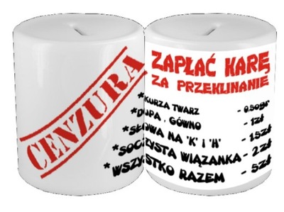 Skarbonka - Ceramiczna - Kara za Przeklinanie