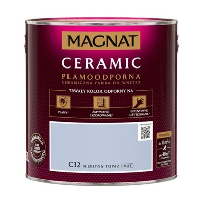 MAGNAT Ceramic 2,5L C32 Błękitny Topaz ceramik ceramiczna farba do wnętrz