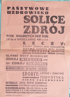 SOLICE ZDRÓJ LECZY – AFISZ 1947