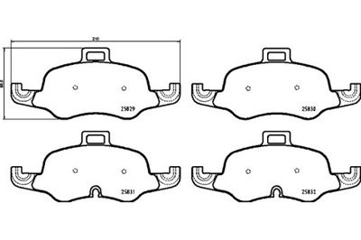 BREMBO ZAPATAS DE FRENADO AUDI TT FV3 FVP 07 14- AUDI TT ROADSTER FV9  