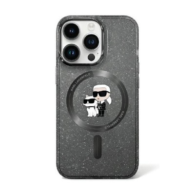 Karl Lagerfeld Karl & Choupette Glitter Magsafe - Etui iPhone 11 (czarny)