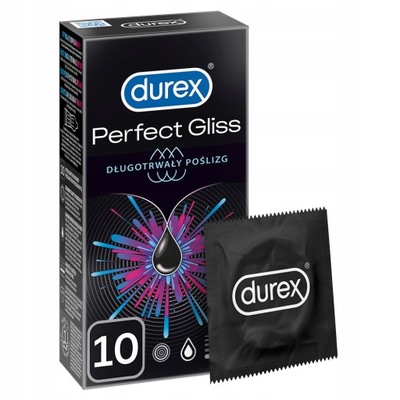 DUREX Perfect Gliss poślizg prezerwatywy 10 szt