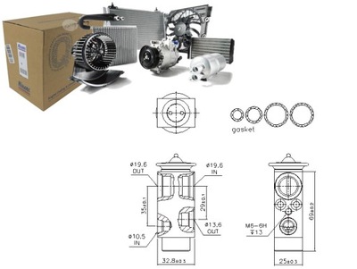 VÁLVULA DE EXPANSIÓN DE ACONDICIONADOR TIPO CZYNNIKA REFRIGERACIÓN R134A DAF 75  