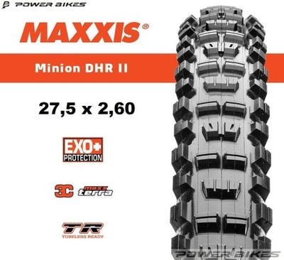 Opona Maxxis MINION DHR II 27,5 x,2,60 WT EXO+ 120TPI MaxxTerra