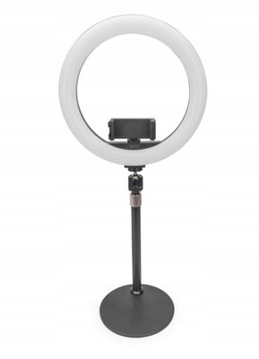 Lampa pierścieniowa DIGITUS LED RING 10" wysuwany statyw, uchyt na telefon
