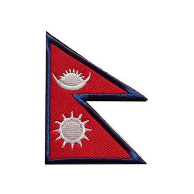 Naszywka na rzep emblemat flaga NEPAL 5x8 cm