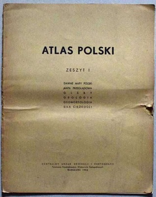 Atlas Polski. 4t. w 4 tekach 1953-1956 komplet