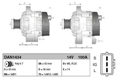 DENSO ГЕНЕРАТОР TOYOTA AVENSIS RAV 4 II 2.0 05.00-11.05