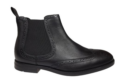 Botki skórzane czarne stylowe CLARKS 44,5