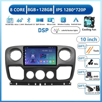 NAWIGATOR GPS ANDROID PARA RENAULT MASTER NISSAN NV400 OPEL MOVANO 2010-2021  