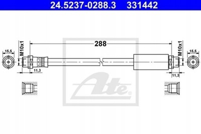 CABLE HAM./PRZ/ AUDI 80 87- /L=P/  