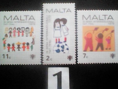 Znaczki , rysunki dzieci , Malta MNH