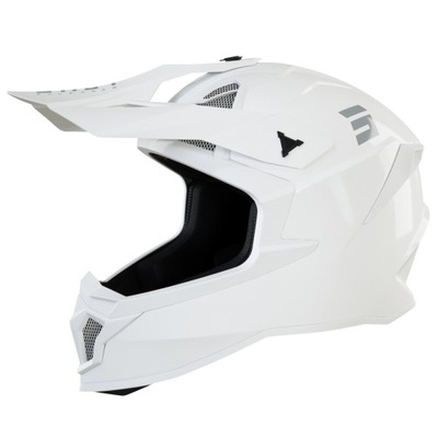 SHOT RACING WYPRZEDAŻ KASK MOTO LITE SOLID WHITE GLOSSY 2.0 KOLOR BIAŁY BŁY