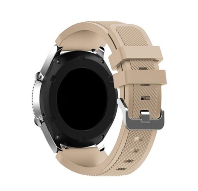 Stonowany Beż! Pasek do Huawei Watch GT Beżowy ze Srebrną Klamrą