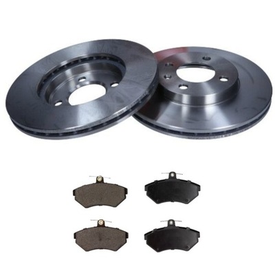 Гальмівні диски + гальмівні колодки перед golf iii passat b3 b4 вентильовані фото №1