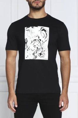 T-shirt z nadrukiem męski HUGO czarny XXL