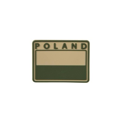 EMBLEMAT NASZYWKA FLAGA PL GASZONA - KHAKI