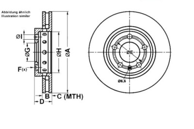 Ate тормозные диски тормозные 2szt audi a3 s3 quattro 8l1 фото №1