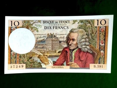 FRANCJA - 10 franków 1970, P- 147c, st.1 , piękny banknot !!!