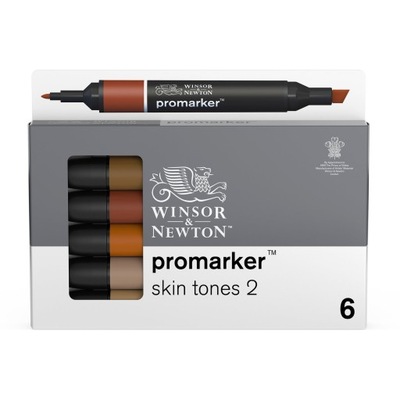 Zestaw Promarker - W&N - Skin Tones 2, 6 szt.