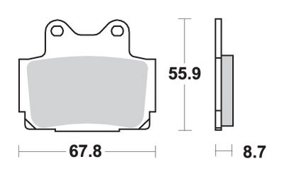 SBS ZAPATAS DE FRENADO KH104 STREET EXCEL/RACING SINTER COLOR DORADO  