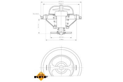 NRF TERMOSTATO LÍQUIDO REFRIGERANTE BMW 3 E21 3 E30 5 E12 5 E28 5 E34 6  