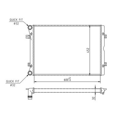 CHLODNICA, SISTEMA DE REFRIGERACIÓN DEL MOTOR HART 608 021  