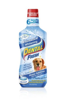 Płyn do higieny jamy ustnej dla psów Dental Fresh Wybielający 237ml