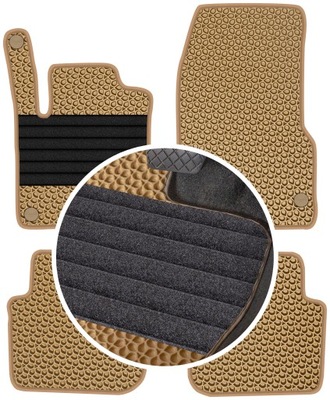 SMART FORFOUR I 2004-2006 ALFOMBRILLAS GOMA PARA COCHE EVA COLOR BEIGE  