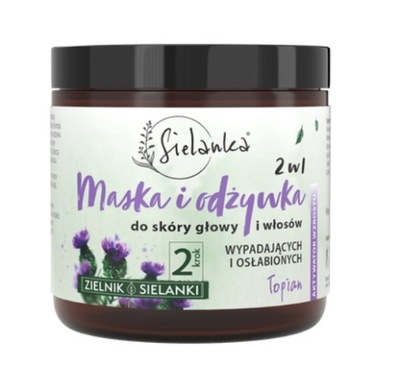 SIELANKA MASKA I ODŻYWKA 2W1 DO WYPADAJĄCYCH I OSŁABIONYCH WŁOSÓW ŁOPIAN