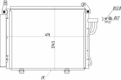 HART KONDENSATORIUS KONDENSATORIUS KONDICIONAVIMO HYUNDAI I10 08- 