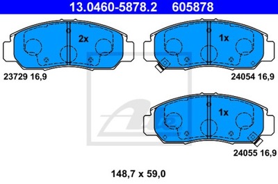 КОЛОДКИ ТОРМОЗНЫЕ - КОМПЛЕКТ 13.0460-5878.2