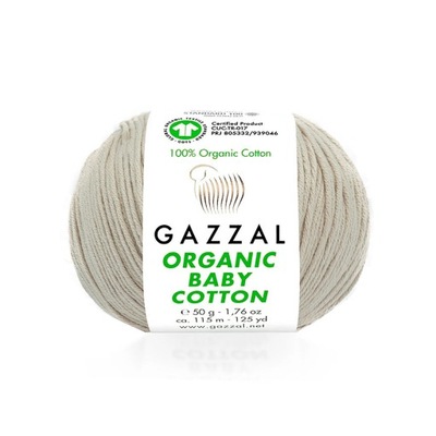 Włóczka Gazzal Organic Baby Cotton 444 / beż