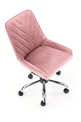 RICO fotel obrotowy do biurka różowy velvet Halmar