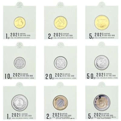 Holdery z opisem na monety obiegowe 1990 - 2023