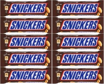 Baton z karmelem i orzechami Snickers 50g x10