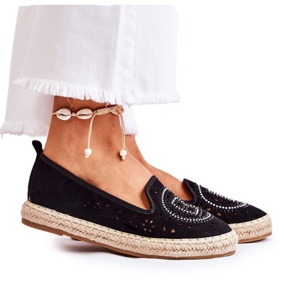 Ażurowe Wsuwane Damskie Espadryle Meredith r.37