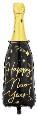 Balon Foliowy Szampan Happy New Year Sylwester Nowy Rok 39,5x98 cm