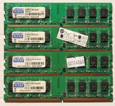 Pamięć 8GB (4x2GB) DDR2 PC2-6400 800MHz GOODRAM