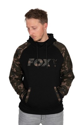 Bluza z kapturem FOX czarna/camo raglan XXXL