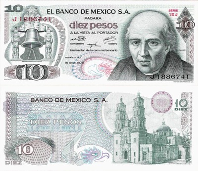 Meksyk 1975 - 10 pesos - Pick 63h UNC