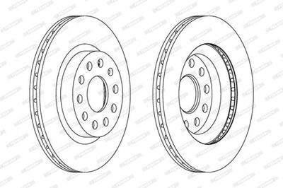 DISKU STABDŽIŲ FERODO DDF1223C AUDI SKODA SEAT 